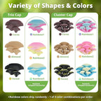 Westant Mushroom Decor for Reptile Tank, Fish Tank, Pet-Safe Bearded Dragon Tank Accessories, Realistic Terrarium Plants for Leopard Geckos, Crested Geckos, Tree Frogs, Snakes (Cocoa, Trio Cap)