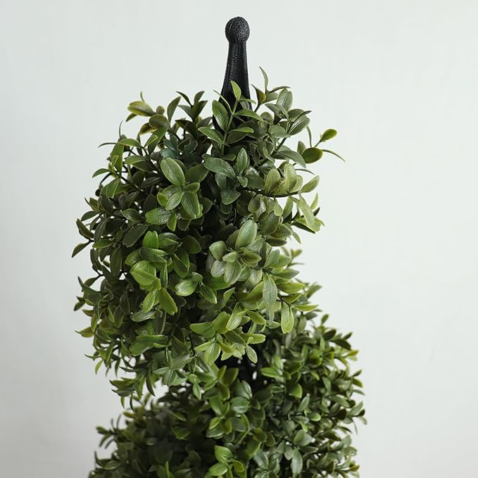 48'' Spiral Artificial Topiaries Trees Outdoor Front Door Decor Set of 2