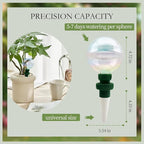 4 Pack Glass Self-Watering Globes for Plants, 6oz Automatic Plant Waterer Bulbs with Terracotta Slow Release Spikes, Vacation Indoor Outdoor Houseplant Watering Devices