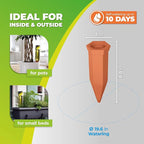 BioGreen Plant Self-Watering Stakes Hydro Wine | Irrigation Ø 19.6 inches | Clay Spikes for Wine-/PET-Bottles up to 3.1 Cups | Terracotta | 4 Pcs
