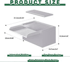 Waterfall Pool Fountain LONGRUNNEW 304 Stainless Steel 9.06" Rectangular Waterfall Spillway, Water Fall Fountain with Pipe Connector for Garden Outdoor, Swimming Pools, Fountains, Pond and Spa
