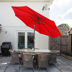 Blissun 9' Outdoor Patio Umbrella, Outdoor Table Umbrella, Yard Umbrella, Market Umbrella with 8 Sturdy Ribs, Push Button Tilt and Crank