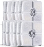 Cat Water Fountain Filters, 12 Pack Replacement Filter Fit for Top Square 84oz/2.5L Cat Pet Fountain, 3 Filtration System