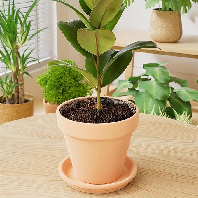 8 PCS 11.8 Inch Indoor Plant Protector from Cats Black Plant Pot Cover Plant Covers from Animals