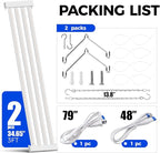 Barrina TX-L63 3FT LED Grow Light, 126W (2 x 63W), 4 Panels Wider Coverage, Full Spectrum, High PPFD, Super Bright, Linkable, Hanging Fixture, Plant Stand with Grow Light for Indoor Seeding, 2 Packs