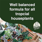 Farmer's Secret Tropical Houseplant Booster (4oz) - Super Concentrated, Makes 48 Gallons - Great for All Tropical Houseplants (Monstera, Fiddle Leaf, ZZ Plants, and more) - Easy to use Drip Top