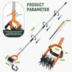 Rotary Cultivator Garden Tool, 2-in-1 Weeder & Soil Aerator with Detachable Weed Knife,73" Adjustable Stainless Handle, Dual-Function Rotary Tiller for Lawn Care, Reseed Grass, Soil Mixing