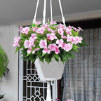 CITYES 4 Pcs Artificial Flowers Outdoor Impatiens UV Resistant Silk Impatiens Flowers Pink Faux Flowers Impatiens Bushes Artificial Impatiens for Pot Patio Lawn Garden Hanging Basket Porch Decor