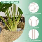M METERXITY 1-Pack Monstera Plant Support, 11x5.9 Inch Reusable Sturdy Alloy Plant Support Stakes Unique Design for Potted Plants Flowers/Vegetables/Indoor Outdoor Climbing Plants [Copper]