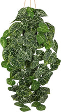 Large Fake Hanging Plants in Pot with Hook, 37" Artificial Hanging Pothos Long Vines Plants, Fake Potted Greenery Plant for Room Wall Living Room Bathroom Kitchen, Big Faux Ivy Houseplants for Shelf