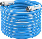 Fevone 75 ft Garden Hose No Kinking, Flexible Water Hose, Drinking Water Safe Hose, 5/8 Inner Diameter Hose, 3/4 Aluminum Fittings