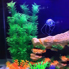 Hamiledyi Aquarium Plants Plastic Decor Fish Tank Green Decorations Plants Ornament Safe for All Fish,Extra Large 23-inch Tall, 2 Pack（Green Style A）