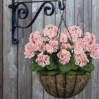 CITYES 3 Pcs Artificial Flowers Silk Geraniums for Outdoors UV Resistant Pink Artificial Geranium Bush Faux Flowers Plant Geraniums for Garden Home Decor Indoor Patio Vase Table Centerpiece