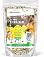 GARDENWISE Professional Citrus Fertilizer + Vital Micronutrients; Perfect Balanced NPK for All Citrus; for Indoor and Outdoor Plants; Orange, Lime, Avocado and Lemon Tree Fertilizer (1 Quart)