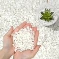 3/8 Inch Polished Decorative Pebbles, River Rocks for Indoor Plants, Succulents, Planters, Vases, Fish Tank, Aquarium Gravel & Landscaping, Snow White, 12LB