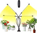bseah Plant Lights for Indoor Plants, Grow Lights for Seed Starting Auto ON & Off Full Spectrum LED with Timer 4 Tubes