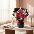 Preserved Flowers Bouquet, Flowers for Delivery,Handmade Red Rose Bouquets Lasting 3-5 Years, Luxury Gift Box,Birthday Flowers Gifts for Women Mom Grandma Wife Friends