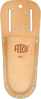 FELCO F910 USA Made Leather Holster – Belt Pouch for Pruners, Wire Cutters & Folding Saws | Tool Holster with Clip & Loop Attachment | Heavy-Duty Genuine Leather, Molded Fit, Universal Tool Carry