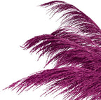 Hot Pink Pampas Grass Tall for Floor Vase Decor,Long Natural Pampas Grass, Large Dried Pompas Floral, Elegant Feather Flowers,Wedding Living Room Decorations (Natural Purple Red, 4pcs 43.3"(110cm))