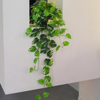 Fake Pothos Hanging Plants, 33" Potted Artificial Hanging Plant, Faux Pothos Silk Vines Hanging Plant Greenery for Home Living Room Indoor Decor