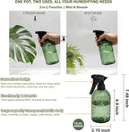 OFFIDIX Watering Can for Indoor Plants,Long Spout Metal Stainless Steel 21 oz Small Indoor Plant Watering Can with 14 oz Glass Plant Mister Spray Bottle for Inside