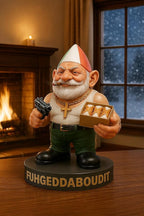 Vito CorleGnome' - 11’’ Funny Gnome Decorations/Ornaments/Figurines for Home/Yard/Patio/Garden/Indoor Statues - Italian Decor Housewarming/Birthday for Any Space/Occassion - NON SOLAR