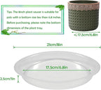 6 Pack 8 Inch Round Plant Saucers for Less 6.8 Inch Pot Indoors Outdoors Plant Trays for Pots Planter Saucer Plastic Plant Drip Tray Planter Water Tray for Potted Plants(Clear, 8"(6pcs))