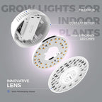 Barrina Orbgrow OG09 Puck LED Grow Light, Pinkish White 18W(2 x 9W, 270 Watt Equiv), Plant Lights for Indoor Plants Full Spectrum, Magnetic & Linkable, Small Grow lamp for Plant Shelf, 2 Packs