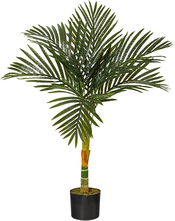 Nearly Natural 3ft. Golden Cane Artificial Palm Tree