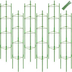 Legigo 6-Pack Tomato Cage for Garden Plant Support- Up to 63inch Garden Stakes Tomato Cage, Tomato Trellis for Potted Plants, Tomato Cages Plant Stakes for Climbing Vegetables Plants Flowers