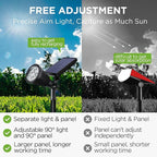 InnoGear Solar Lights Outdoor Waterproof Solar Garden Light for Outside Yard Landscape Lighting Pathway Spot Lights Spotlight Wall Light Auto On/Off, Pack of 4 (White)