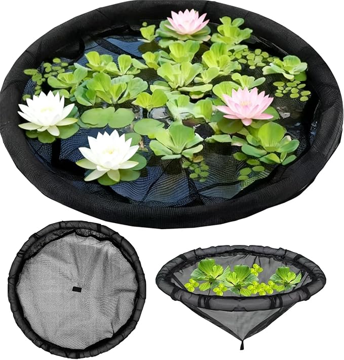2 Pieces Round Floating Plant Fish Barrier Floating Plant Island Floating Island Plant Protector Pond Plant Protector Protect Your Floating Plants from Pond Fish
