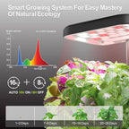 Indoor Garden Growing Systems Self-Watering Plant Pot Smart Gardening System with 17 Watts LED Grow Light Auto Timer Gardening Plant Gifts for Mom Plant Pot for vegetables herbs(No Seeds&Soil)