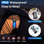 Solar Bug Zapper Outdoor Waterproof, Portable & Rechargeable Bug Zapper with Panel Sensor & LED Night Light Mosquitoes Zapper, Electric Fly Zapper for Home, Patio, Backyard, Camping