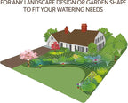 Eden 97065 Daisy Above-Ground 50 Ft Garden Hose and Sprinkler System, DIY Plant Watering Set