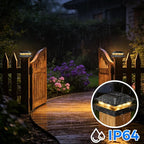 Peasur 4x4 Solar Post Cap Lights, 2 Modes 16 LED Post Solar Lights Waterproof, 4 Pack Black Fence Deck Lights Fit Wooden/Vinyl Post for Porch Patio
