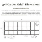 Garden Grid Watering System, 3x8 | Garden Irrigation System for Garden Beds | Pre-Assembled, Waters Every Plant, 2-Min Setup, USA-Made, Lasts 5–10x Longer Than Drip Irrigation | Standard, 33.5"x88"