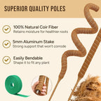 Moss Pole Monstera Plant Support – 2 Pack 28” Bendable Moss Pole Monstera Plant Support, Plant Stakes for Indoor Plants, Tall Plant Sticks Support for Climbing Plants