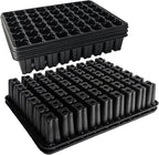 RooTrimmer 54 Cell Seed Starter Trays, 2.8" Deep Plug Tray Seedling for TD377 Nursery Tray, Super Thick Reusable Trays for Easy Transplantation (11.14inch ×14.6 inch, 5-Pack)