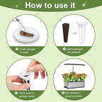 79 PCS Hydroponic Indoor Seed Pods, Growing System Kit for Aerogarden & Other Brands - Seed Starter, Growing Herb Pods Kit with 24 Grow Sponges, 12 Baskets, 12 Domes, 30 Labels & 1 Tweezer