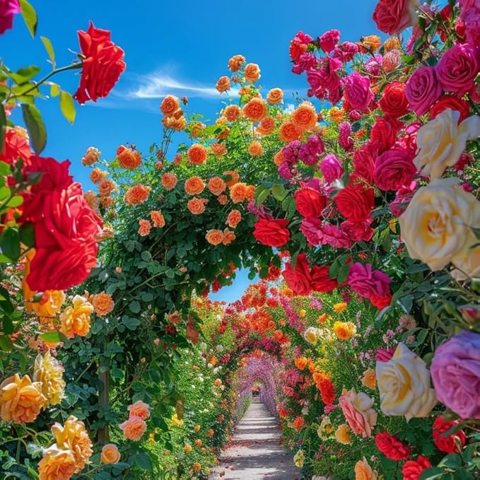 Rose Flower Seeds for Planting, 310+ Mixed Rare Rose Seeds, Perennial Flowers, Non-GMO Heirloom Bush Vine Seed for Garden Bonsai