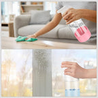 Worldgsb 2 Pack Glass Spray Bottles with Silicone Sleeve, 16 oz Empty Refillable Containers with Adjustable Spray Nozzles, Spray Bottles for Hair, Cleaning Solutions and Plants Blue&Pink