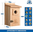SISTERBIRD Bluebird Houses for Outside, Blue Bird Houses for Outdoors, Premium Bird House, Pack of 2 Bluebird House, Wooden Birdhouses Kits for Adults for Durable Yard Decor