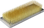 Wazakura Japanese Ikebana Kenzan Long Rectangular Flower Holder 4.7" (120mm), Made in Japan Floral Arranging Pin Frog Tool - (4.7" (120mm) Long Rectangular Brass Kenzan