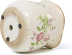 Dosayes Rustic Ceramic Planter, 6 Inch Tuscan Vintage Flower Pot with Drainage, Farmhouse Garden Pot for Indoor Plants, Kitchen & Garden Tuscan Decor, Plant Lover Gift (Pink)