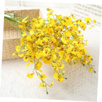 LIOOBO 3 Forks Artificial Dancing Orchid Flower Branches - Decor for Weddings and Living Rooms - Perfect for Floral Arrangements and Indoor Decoration