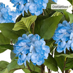 3FT Artificial Hydrangea Tree 2 Pack, Realistic Faux Hydrangea Plants in Pot with Blue Flowers, Lifelike Faux Greenery Home Indoor Outdoor Front Porch Garden or Wedding, Blue