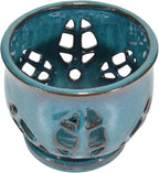 W&W Orchid Pot with Holes and Saucer for Repotting, Teal, 6.5"