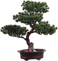 Artificial Bonsai Pine Tree, Plastic Simulation Potted Plant DIY Decorative Bonsai, Desk Display Fake Tree Pot Ornaments Home Office Bedroom Living Room Farmhouse Decorations(Style 3)