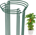 Tioncy 6 Pcs 48 H x 15.8 W Plant Support Stakes Cages for Garden, Metal Half Round Plants Tension Rods for Indoor Outdoor Large Tall Flower Vegetables Tomato Peony Rose Support